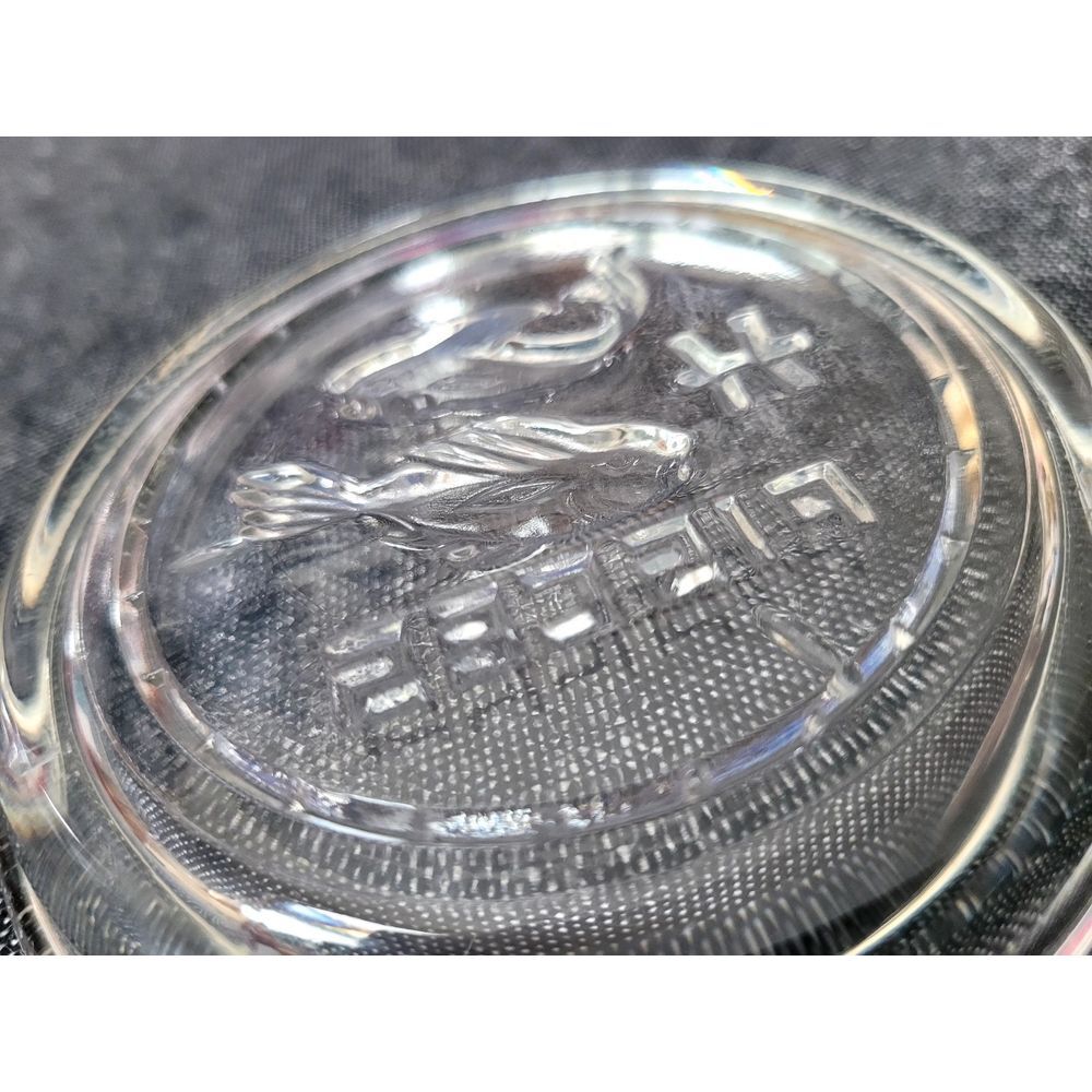 Vintage MCM 60s‎ Pisces Star Sign Trinket Dish Coaster Clear Glass Astrological - Picture 5 of 7